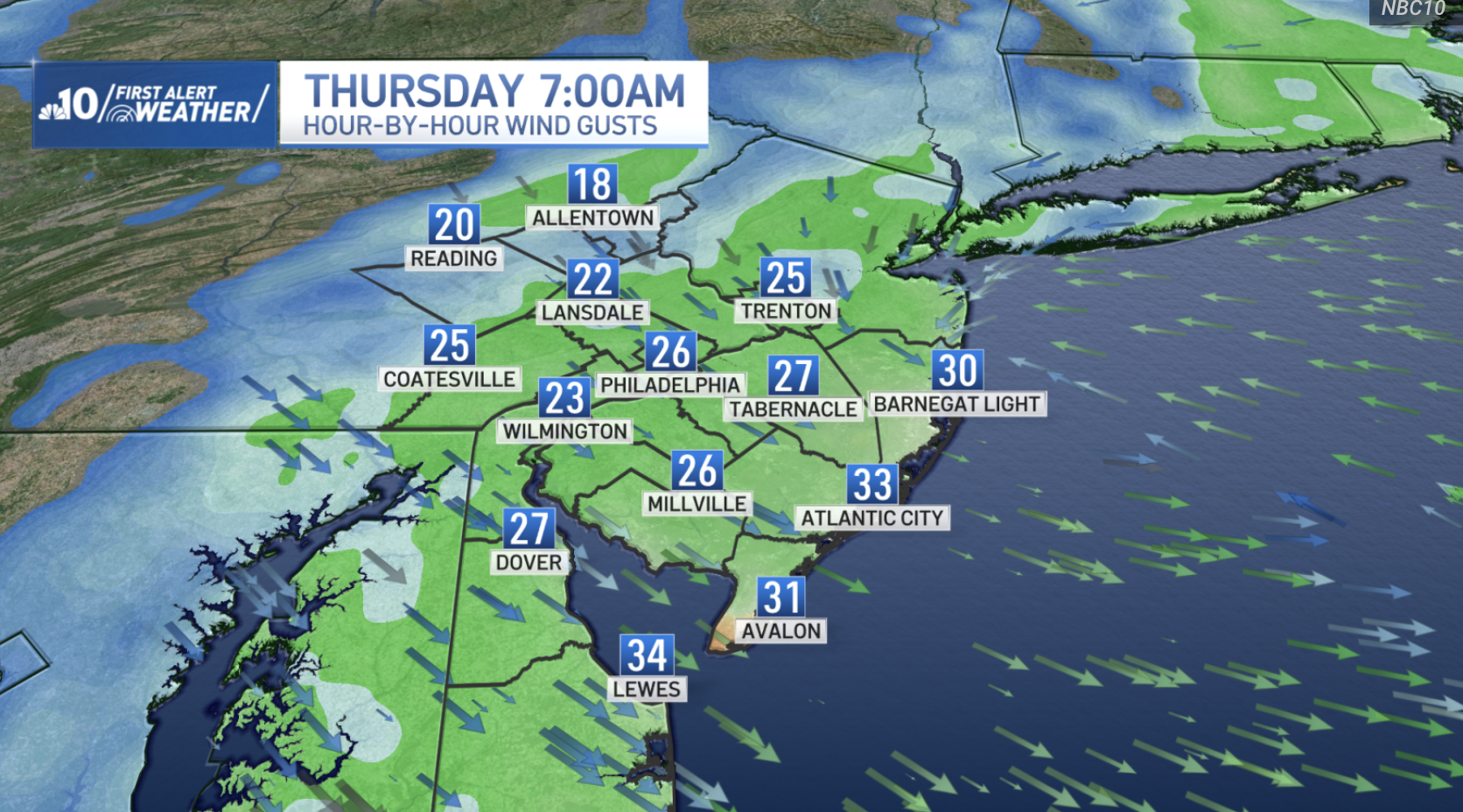 终于!雨雪和强风本周末前抵达大费城